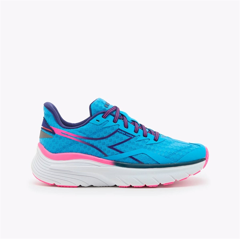 Diadora Womens Equipe Nucleo Løbesko - Blå/pink