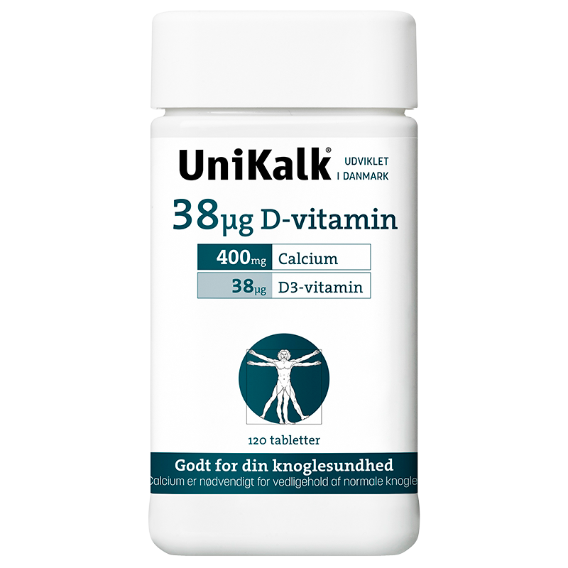 UniKalk 38 µg D-vitamin (120 kaps)