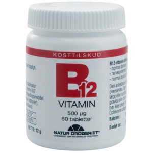 Natur Drogeriet B12 Vitamin 500 ug (60 tabletter)