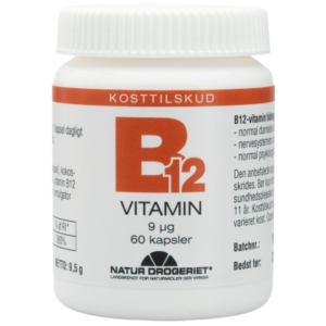 Natur Drogeriet B12 Vitamin 9 ug 60 kapsler