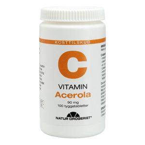 Natur-Drogeriet Acerola m. C-vitamin - 100 tyggetabl.