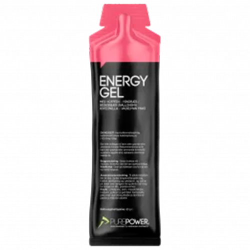 PurePower Energy Gel Koffein Hindbær (60 g)