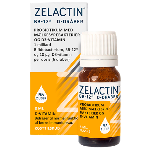 Zelactin BB12 & D-Dråber Probiotikum Med Mælkesyrebakterier (8 ml)